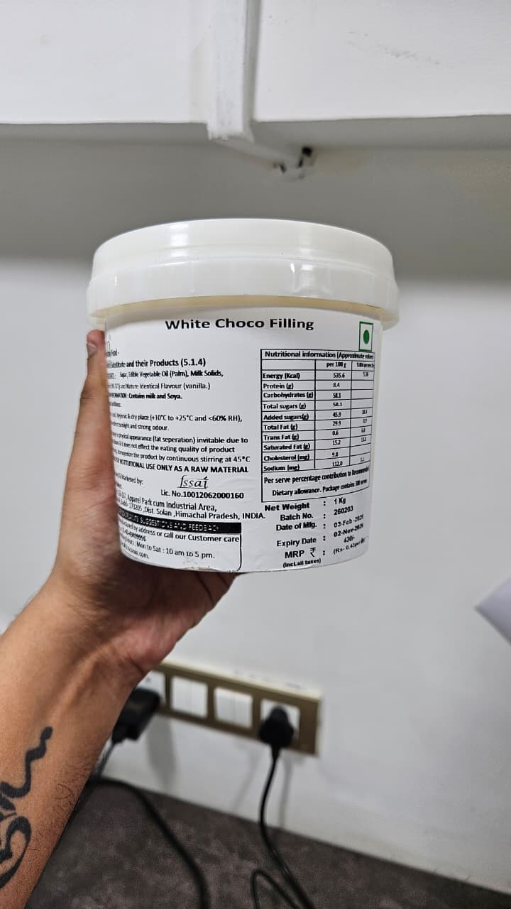 2M White Choco Filling